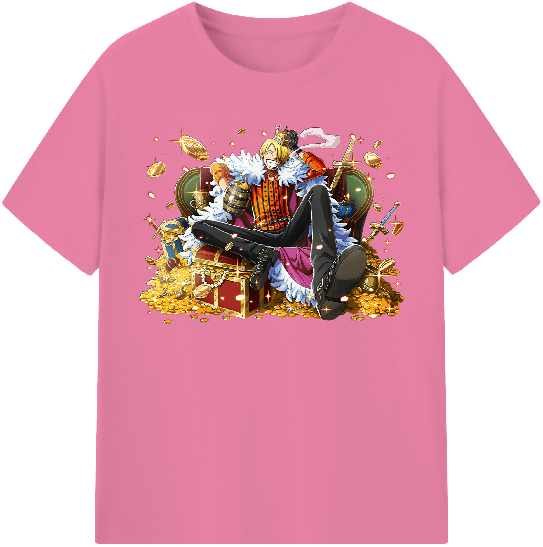 ワンピース サンジ ONE PIECE Sanji 綿100％半袖Tシャツ（フロントプリント）